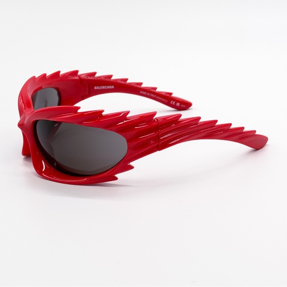 NEW BALENCIAGA BB0255S 004 RED GREY UNISEX SUNGLASSES BALENCIAGA - Picture 5 of 13